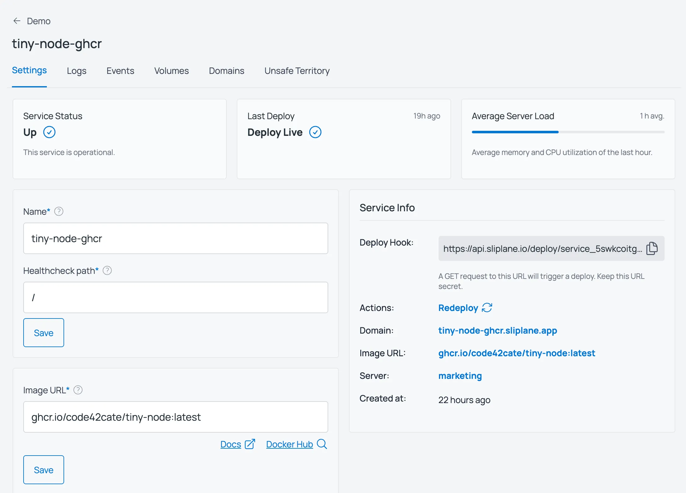 Service Dashboard